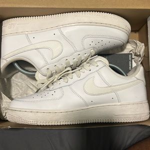 White Nike Air Force 1 ‘07 Men’s Size 7.5